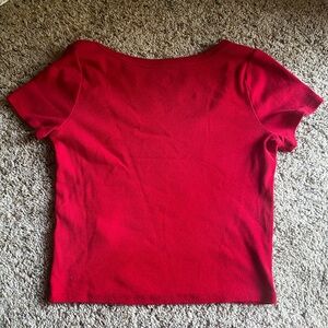 Hollister Vibrant Red Short Sleeve Tee